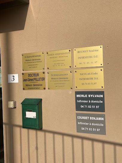 Boussit Sandrine, Merle Sylvain , Courbet Benjamin, Nicolas Elodie, Cabinet Infirmier à Saint-Germain-Laprade