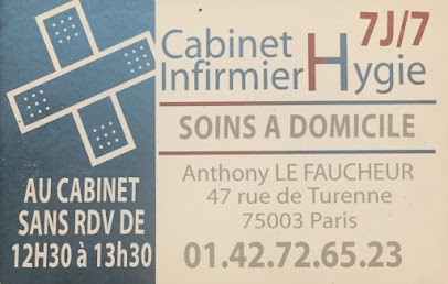 Cabinet infirmier Anthony Le Faucheur, Cabinet Infirmier à Paris 03